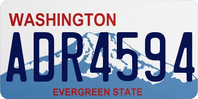 WA license plate ADR4594