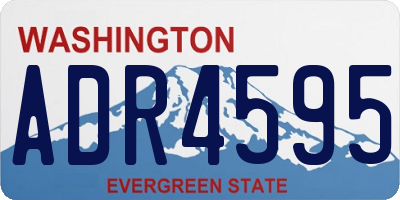 WA license plate ADR4595