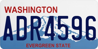 WA license plate ADR4596