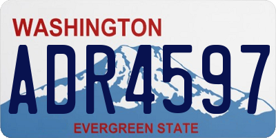 WA license plate ADR4597