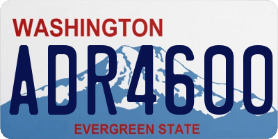 WA license plate ADR4600