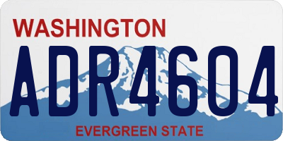 WA license plate ADR4604