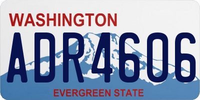 WA license plate ADR4606