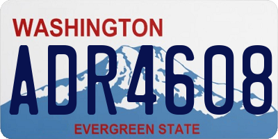 WA license plate ADR4608