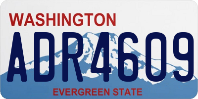 WA license plate ADR4609
