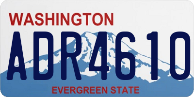 WA license plate ADR4610