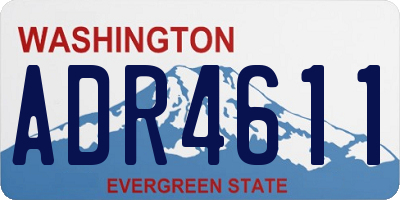 WA license plate ADR4611