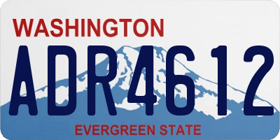 WA license plate ADR4612