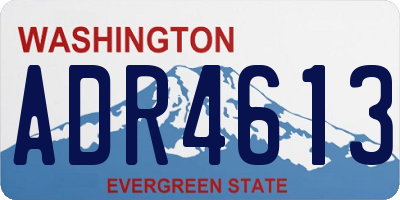 WA license plate ADR4613