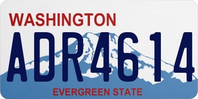 WA license plate ADR4614