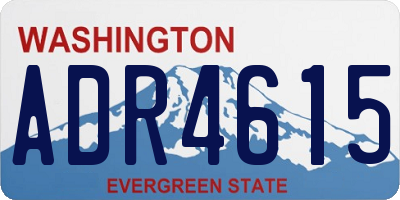 WA license plate ADR4615