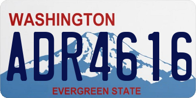 WA license plate ADR4616