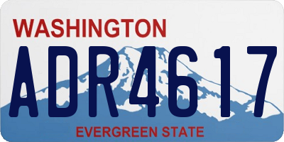 WA license plate ADR4617