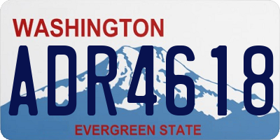 WA license plate ADR4618
