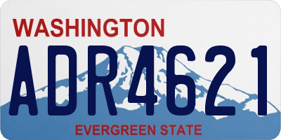 WA license plate ADR4621