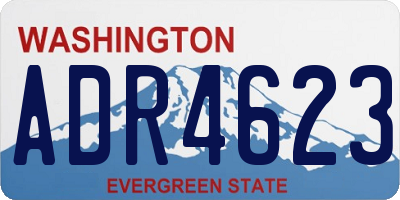 WA license plate ADR4623