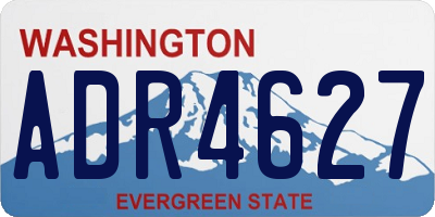 WA license plate ADR4627
