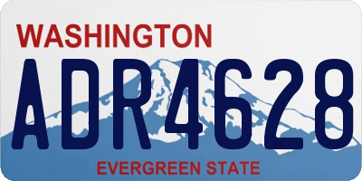WA license plate ADR4628