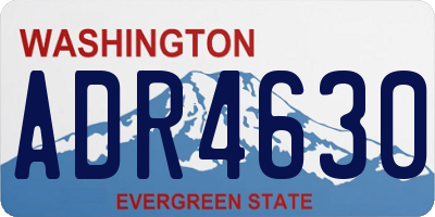 WA license plate ADR4630