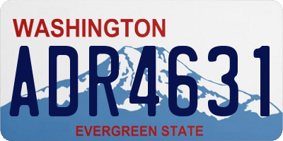 WA license plate ADR4631