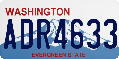 WA license plate ADR4633