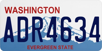 WA license plate ADR4634