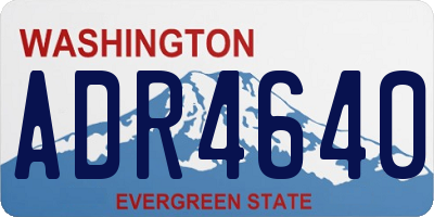 WA license plate ADR4640