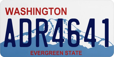 WA license plate ADR4641