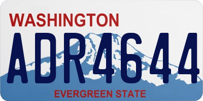 WA license plate ADR4644