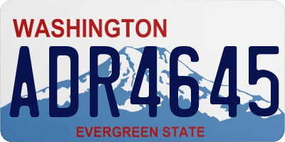 WA license plate ADR4645
