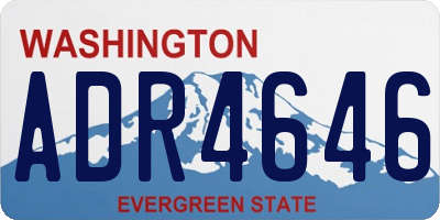 WA license plate ADR4646