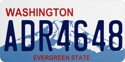 WA license plate ADR4648