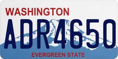 WA license plate ADR4650