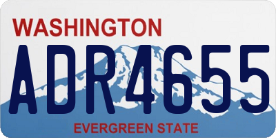 WA license plate ADR4655
