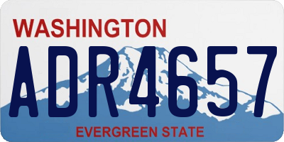 WA license plate ADR4657