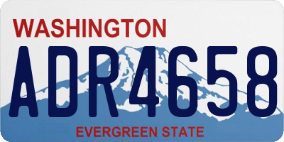 WA license plate ADR4658