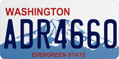 WA license plate ADR4660