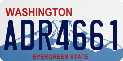 WA license plate ADR4661
