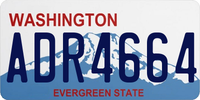 WA license plate ADR4664