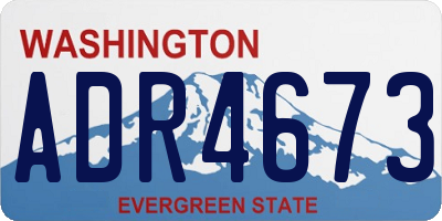 WA license plate ADR4673