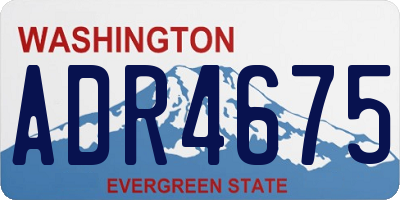 WA license plate ADR4675
