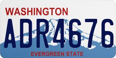 WA license plate ADR4676