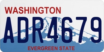 WA license plate ADR4679