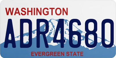 WA license plate ADR4680