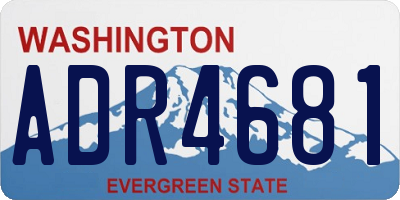 WA license plate ADR4681