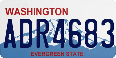 WA license plate ADR4683