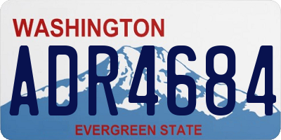 WA license plate ADR4684