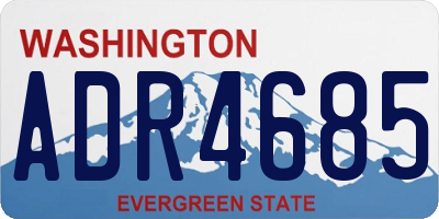 WA license plate ADR4685