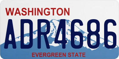 WA license plate ADR4686