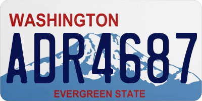WA license plate ADR4687